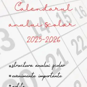 Calendar An Școlar 2025–2026 (PDF Digital Imprimabil)