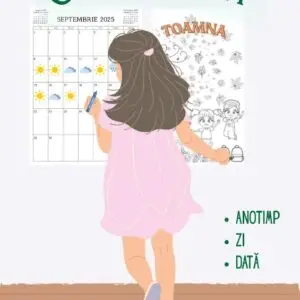 Calendarul Vremii – Activitate Zilnică + Fișe de Colorat (PDF Imprimabil) | 12 Luni de Observare și Culoare pentru Copii 3–7 Ani