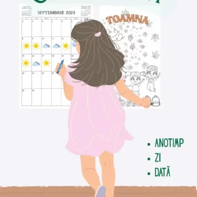 Calendarul Vremii – Activitate Zilnică + Fișe de Colorat (PDF Imprimabil) | 12 Luni de Observare și Culoare pentru Copii 3–7 Ani