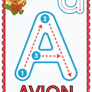 🔤 Alfabet cu Săgeți de Trasat Floricele – Set Educațional Digital Printabil pentru Copii (PDF)