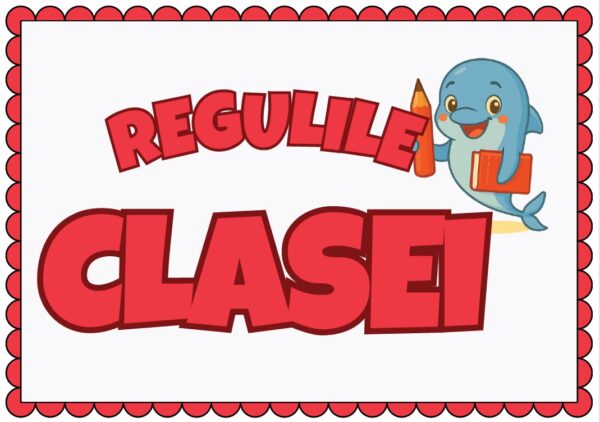 Regulile Clasei Delfinași – Set Digital Printabil pentru Managementul Clasei și Disciplina Pozitivă