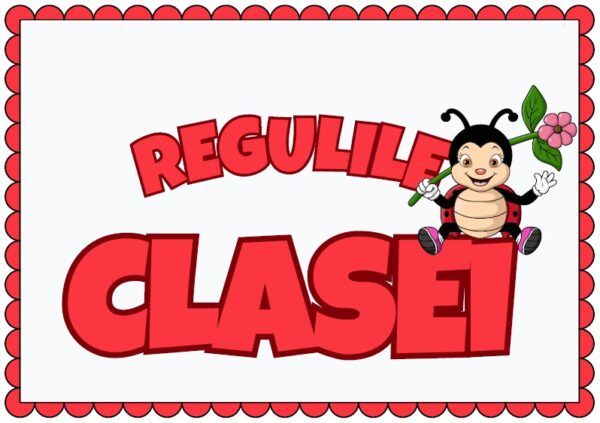 Regulile Clasei Buburuze – Set Digital Printabil pentru Managementul Clasei și Disciplina Pozitivă