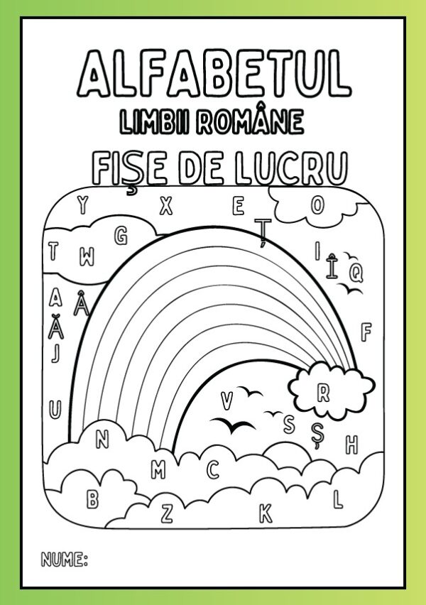 🔤 Alfabetul Limbii Române – Fișe de Lucru Printabile (PDF)