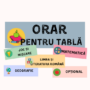 🗓 Orar pentru Tablă – Discipline Școlare Clasele a III-a și a IV-a (PDF Printabil)