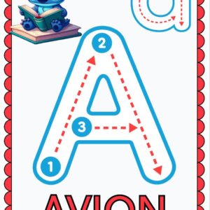 🔤 Alfabet cu Săgeți de Trasat Stich – Set Educațional Digital Printabil pentru Copii (PDF)