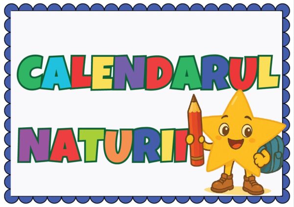 🌿 Calendarul Naturii Steluțe – Set Educațional Digital Printabil pentru Grădiniță și Școală (PDF)
