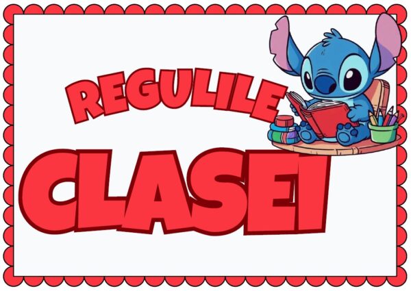 Regulile Clasei Stich – Set Digital Printabil pentru Managementul Clasei și Disciplina Pozitivă