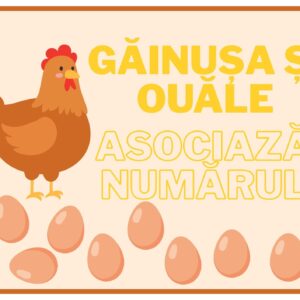 Găinușa și ouăle – Asociază numărul (PDF Imprimabil | Numere 1–10 pentru copii)