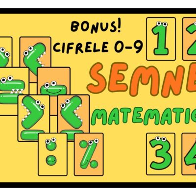 Semne Matematice + Bonus Cifrele 0–9 (PDF Imprimabil | Introducere în matematică pentru copii)