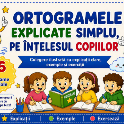 Ortogramele explicate simplu, pe înțelesul copiilor – Culegere ilustrată cu 26 de ortograme esențiale